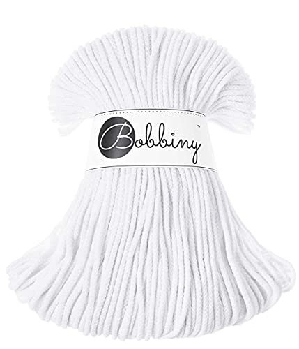 Bobbiny Corde Macramé Tressée Junior 3mm (White) 100m