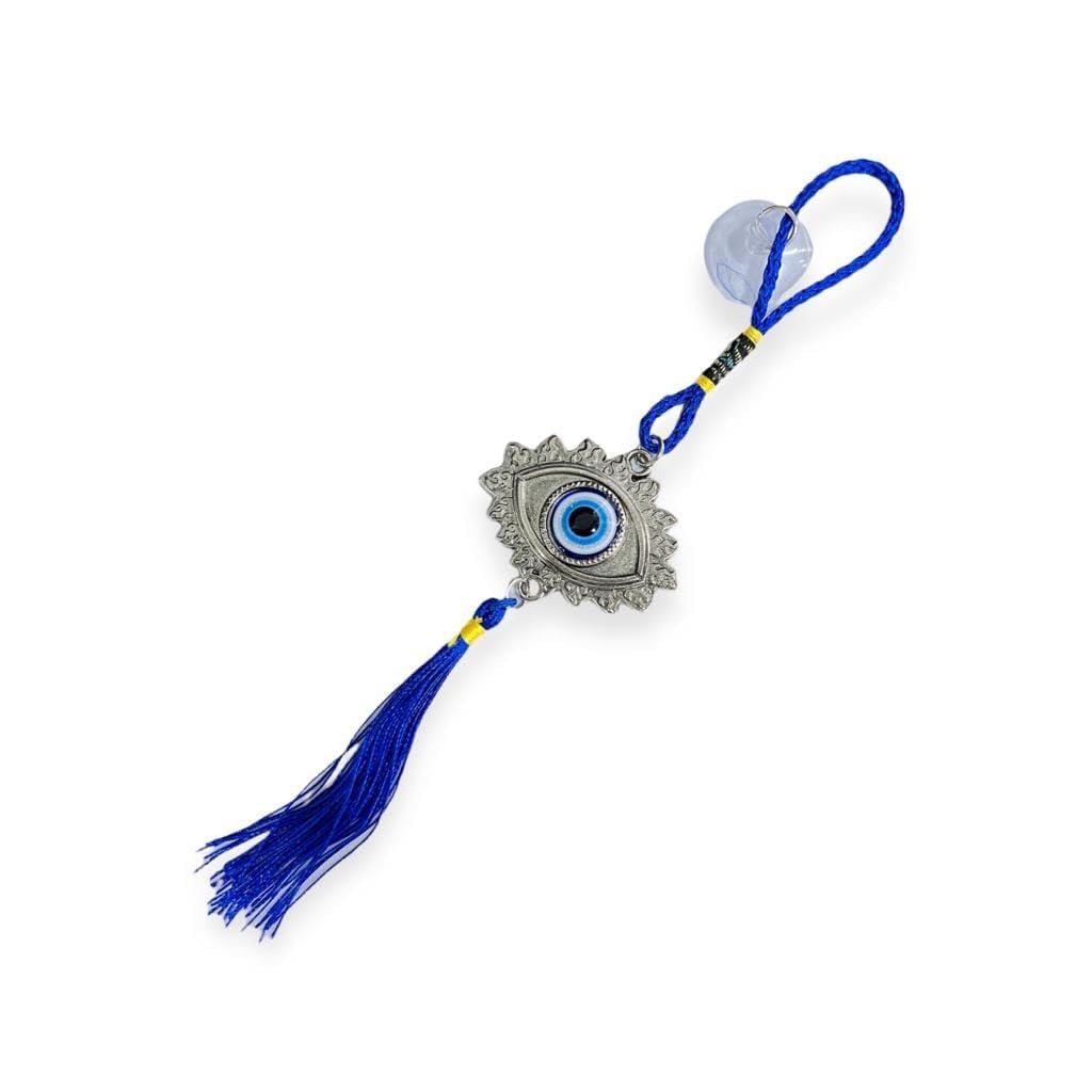 One Eye Shape Wall Hanging Evil Eye Wind Chimes for Home Décor Items for Living Room Entrance Balcony Garden for Positive Energy Protection Vastu (Blue) H : 9 inch-image-47