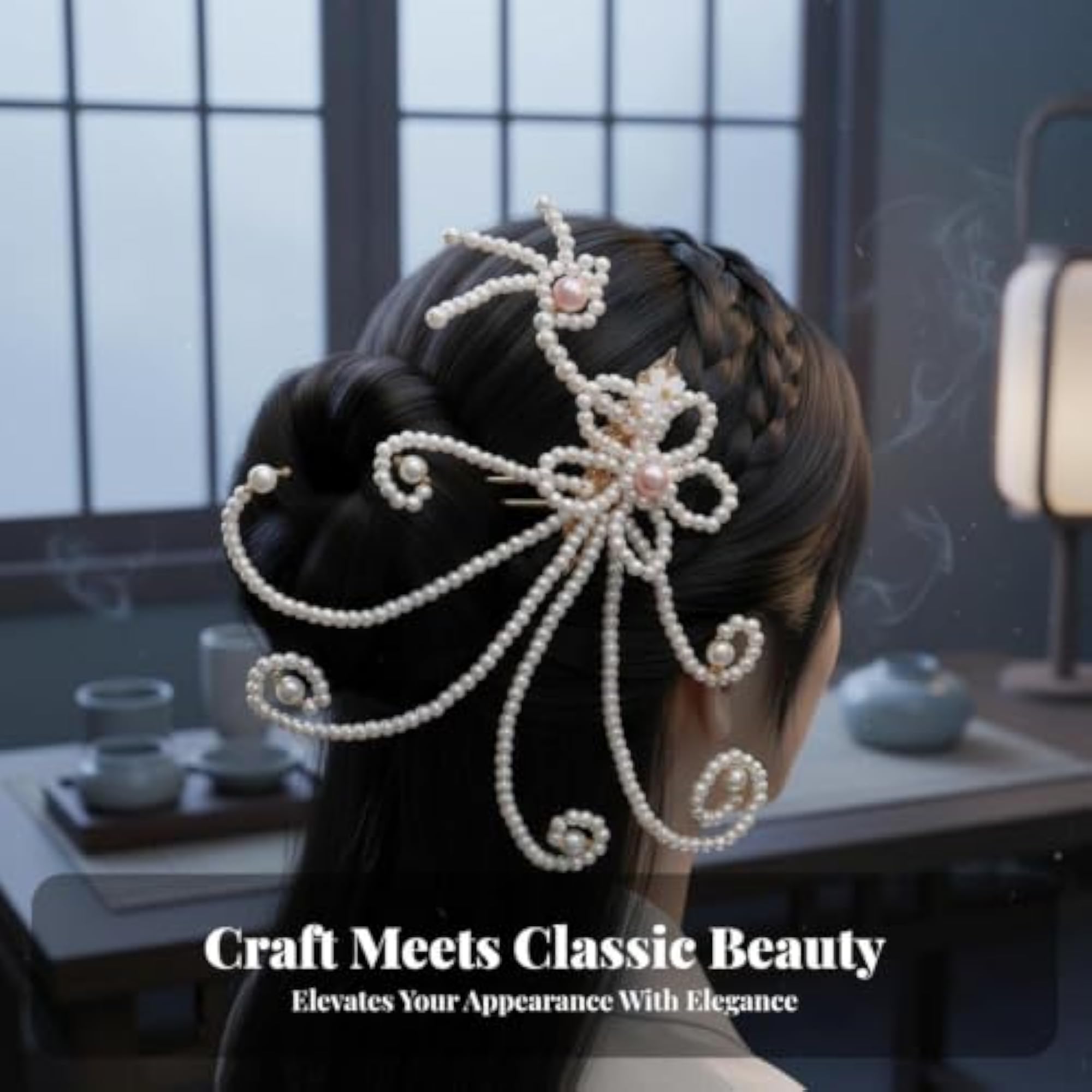 Traditional Chinese Attire Hair Accessory, Feather Tassel Hair Comb