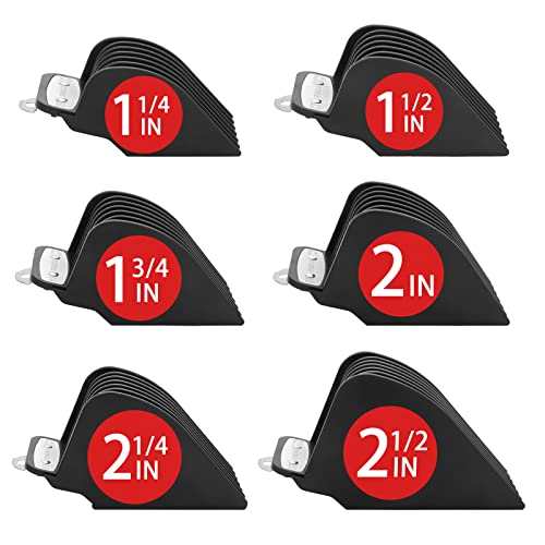 YINKE Premium Clipper Guards for Wahl Hair Trimmers with Metal Clip - 6 Cutting Lengths from 1.25 in & 1.5 in & 1.75 in & 2 in & 2.25 in & 2.5 in, Fits Most Size Wahl Clippers (6-piece set, black)