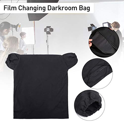 Essort Darkroom Bag Pellicola Changing Bag, Foto Cameras Borsa Fasciatoio Portatile per Camera, Pellicole Professionali Borsa per Cambio Rullino, Film Grande Borsa Fasciatoio, 60cm x 55cm, Nero