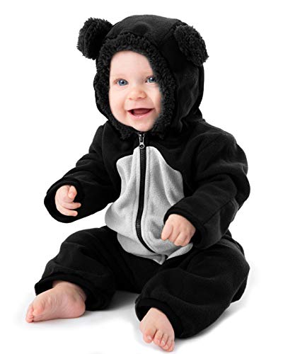 Image of Fleece Baby Bunting Bodysuit – Infant One Piece Kids Hooded Romper Outerwear Toddler Jacket