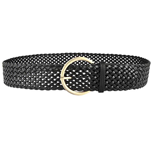 Women's Braided 2Inch Wide Leather Waist Belts for Women Dress Waistbands Corsets Woven Belt2