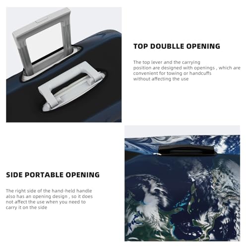 Travel Luggage Cover Fashion Suitcase Protector Blue Marble Earth Spandex Baggage Covers Washable Suitcase Covers Anti-Scratch Luggage Cover Protectors Fits 18-32 Inch Suitcases X-Large4
