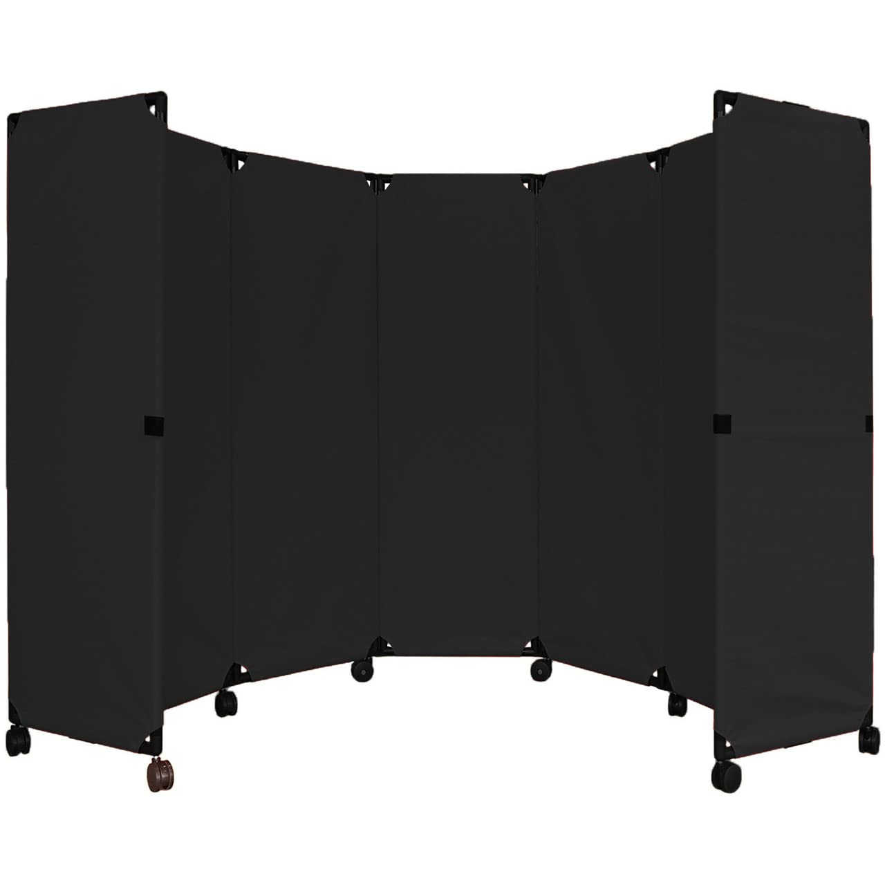 Versare MP10 Portable Folding Wall Partition | Economical 5 Panel Design | Portable Room Divider On Wheels | Adjustable, Freestanding Setup | Multiple
