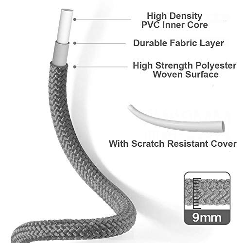 Weighted Jump Rope Heavy Speed Jumping Skipping Rope Workout Cotton 9mm Ball Bearing Non-Slip Cushioned Foam Handle for Crossfit MMA Cardio Stamina Boxing Endurance Strength Training Fitness Exercise - Thumbnail 3