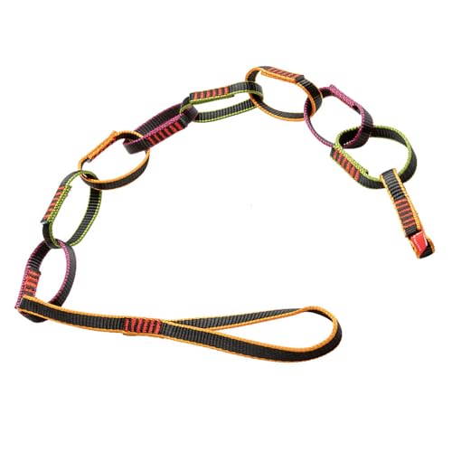 SHOOYIO Anillos de formación de descenso, eslingas, cuerda de cadena, correas de nailon, anillos seguros, cuerda de cadena, equipo de escalada al aire libre, duradero