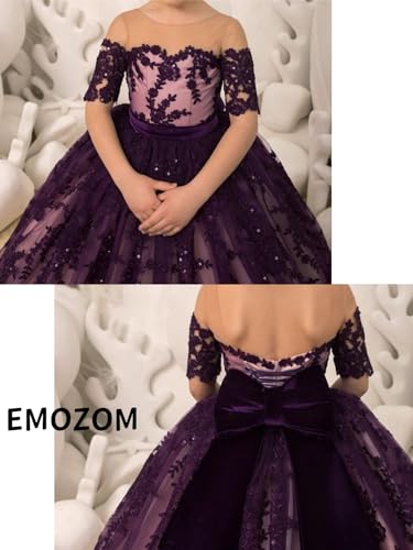 Off Shoulder Flower Girl Dresses for Wedding Lace Applique Pageant Dresses for Girls Flower Girl Dress4