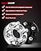 Torchbeam 4Pcs 5x4 to 5x4.5 Wheel Adapters 5x101.6 to 5x114.3, M12x1.5 Wheel Stud, 1