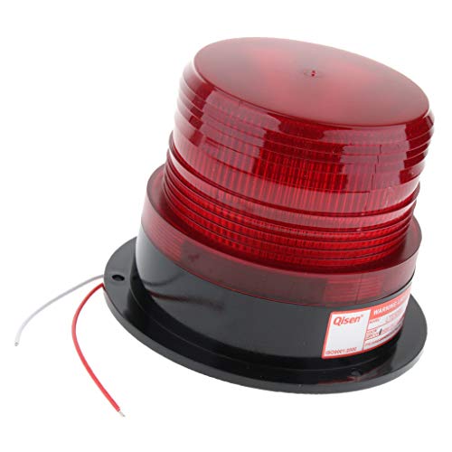 KESOTO Gyrophare Balise de Signalisation 24V 0.3A Lumineuse LED Lampe d'Avertissement Clignotant Eclairage d'urgence Voiture - Rouge