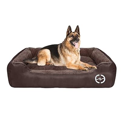 CLOUDZONE Dog Bed Machine Washable Rectangle Breathable Soft Cotton with Nonskid Bottom Extra Large Pet Bed for Medium and Large Dogs or Multiple