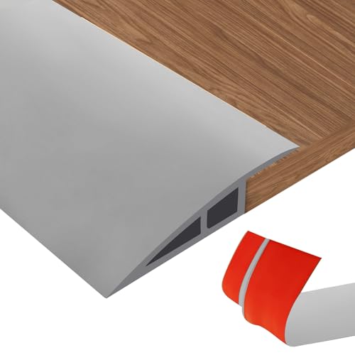 PVC door threshold strip, transition profile, self-adhesive height compensation from 5-10 mm, transition strip floor for connecting floor joints and carpet threshold transition, floor tiles 2 m