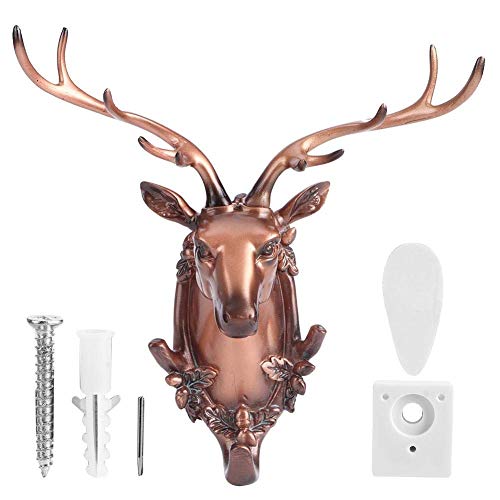 Wall Hanging Hook, Resin Animal Shape Bathroom Wall Towel Hanging Hook Coat Hat Keys Hanger Coat Hanger for Wall(Antique Copper) - Image 4