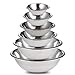 Produktbild Culinary Depot Rührschüsseln Edelstahl (Set of 6) Spiegel poliert Finish brutschalen ¾, 1 ½, 3, 4, 5 und 8 Quart  Kochen Supplies