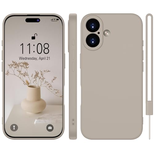WXX für iPhone 16 Hülle Silikon Case, Handyhülle für iPhone 16 Dünn Slim mit Microfiber, Kratzfeste Rundumschutz Case Hü...