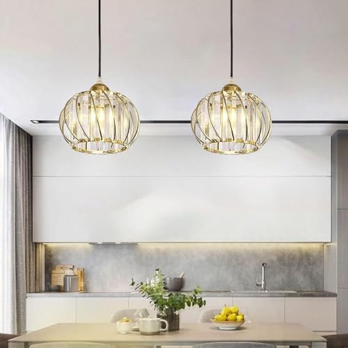 Lámpara colgante moderna de cristal para iluminar encimeras oscuras 4