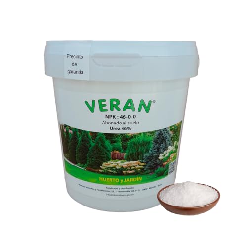 veran urea 46% 750g | concime granulare a base di urea – apporto di azoto per qualsiasi coltura | 46 unità fertili (uf) di azoto (n) | fertilizzante azotato 100% solubile in acqua
