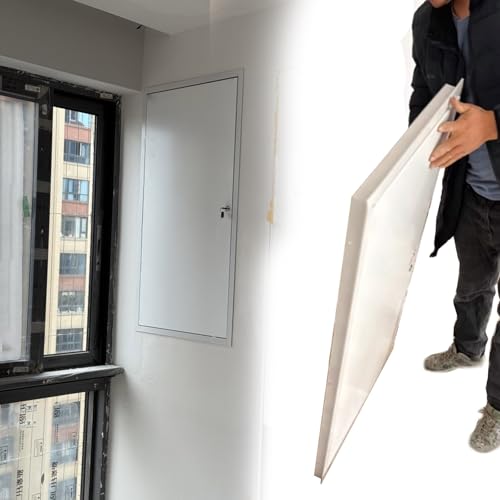 WDJBPSH Trampilla Pladur Panel Acceso Pared Blanco Enclavable, Puerta Registro para Cubrir Aberturas, Placa Yeso de Fácil Apertura(W25xH48in/63.5x122cm)