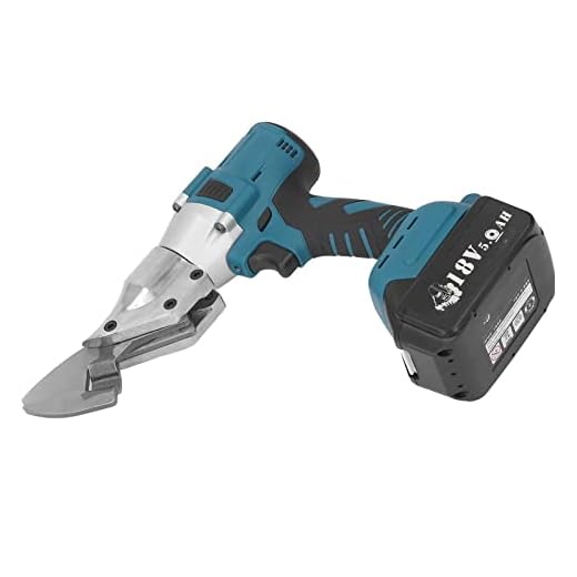 Tijera Eléctrica Inalámbrica para Metal, Tijeras Eléctricas, Cortador Inalámbrico, Cabezal Giratorio de 360 °, Cizalla Eléctrica para Metal