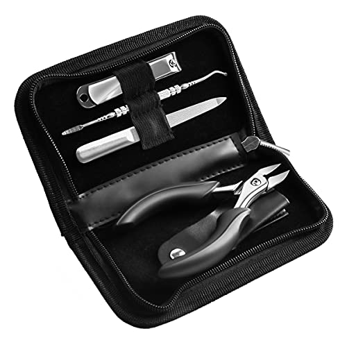 Toenail Clippers for Thick Nails, Large Nail Clippers for Thick & Ingrown Toe Nail Clippers, Toenail & Fingernail Clippers Kits, Super Sharp Curved Blade Grooming Nail Tool for Man, Adults & Seniors