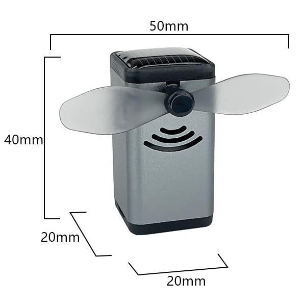 Image of Solar Car Air Freshener - 2 Pack Rotating Solar Powered Car Diffuser for Dashboard, Essential Oil Aroma Dispenser, No Battery Needed, Aluminum Alloy, Gift for Men & Women, Long-Lasting Car Accessories