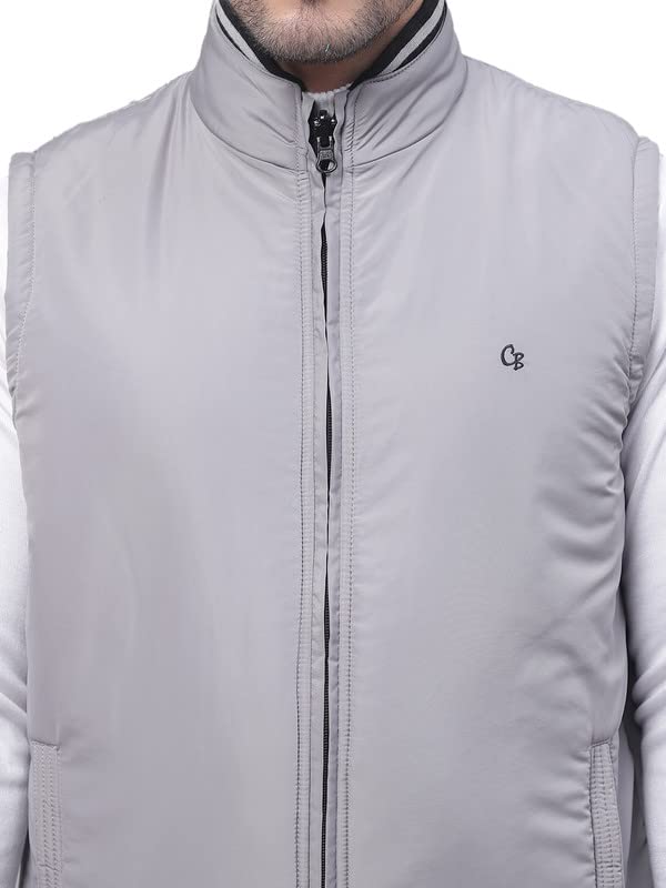 Image of Cantabil Grey Winter Wear Reversible Jacket Full Sleeve for Men l Jacket for Men l Winter Wear Jacket for Men (P MJKT00097 GREY)