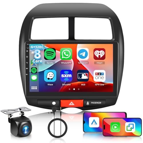 [6G+128G] 8 Cœur Autoradio pour Mitsubishi ASX 2010-2016/Peugeot 4008 2012/Citroen C4 2007-2013 Carplay Android Auto,Hodozzy 10,1 Pouces Écran Tactile...
