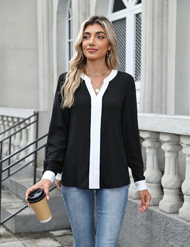Image of Blooming Jelly Women's Long Sleeve Blouses Dressy Casual Business Work Tops