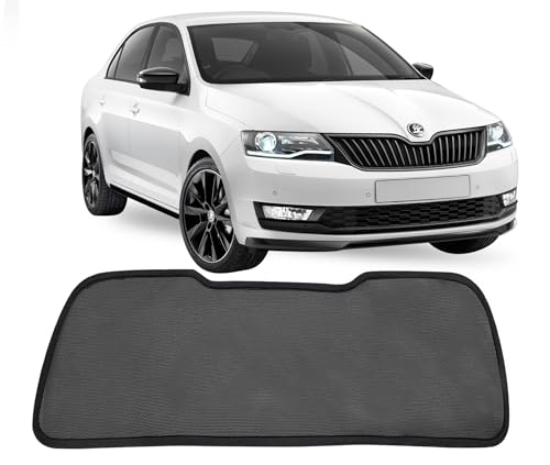 Image of Autofact Dicky Curtain for Rapid | Custom Fit Rear Windshield Sunshade | Foldable Mesh | Privacy & Cooling Car Accessory | Car Rear Sun Shade Heat Reduction UV Block Easy Install Durable Black Mesh
