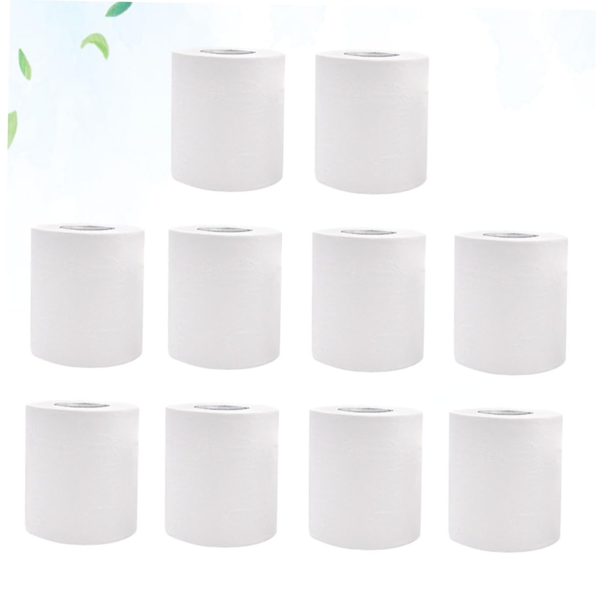 10 Rouleaux Papier Toilette Pâte de Bois 100g 4 Couches Petit Rouleau