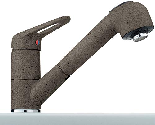 Preisvergleich Produktbild Franke Prince Küchen-Hochdruckarmatur Einhebelmischer Laufeiser Gewebeschlauch Edelstahlgehäuse mit Einbrenn-Lackierung Umbra 115.0303.598