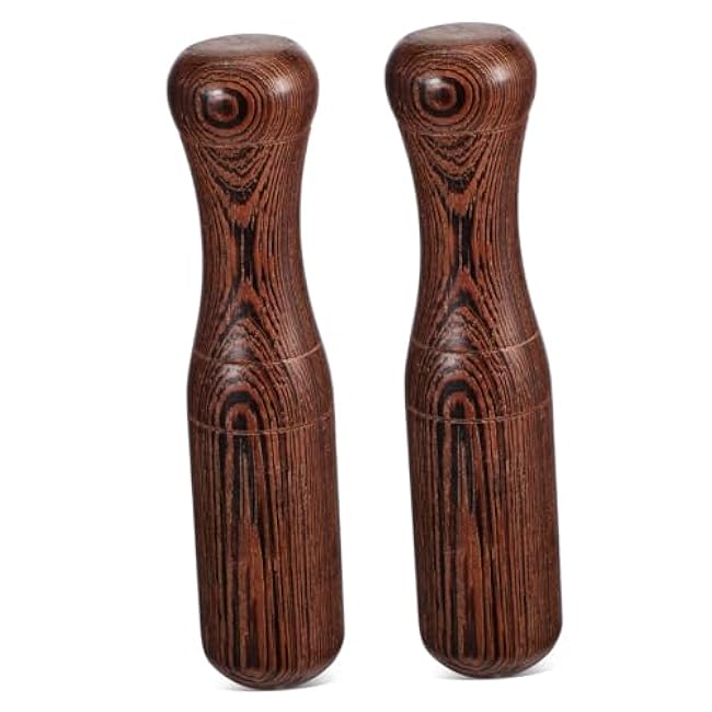 2Pcs Hardwood Spice Grinding Rods Pestle for Kitchen Use Manual Food Masher for Seasoning Pills Rustic Decor Kitchen Tool