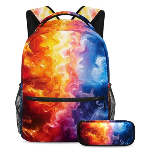 Cartables sac à dos arc-en-ciel et sa trousse pour exprimer sa personnalité