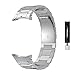 JUSUTEK 2023 Titanium alloy Watch Band Compatible for Samsung Galaxy Watch 4 classic/4/5/5Pro Bands, No Gaps Titanium alloy Metal Watch Strap Compatible for Samsung Galaxy Watch 40mm/44mm42mm/46mm Band (Silver)