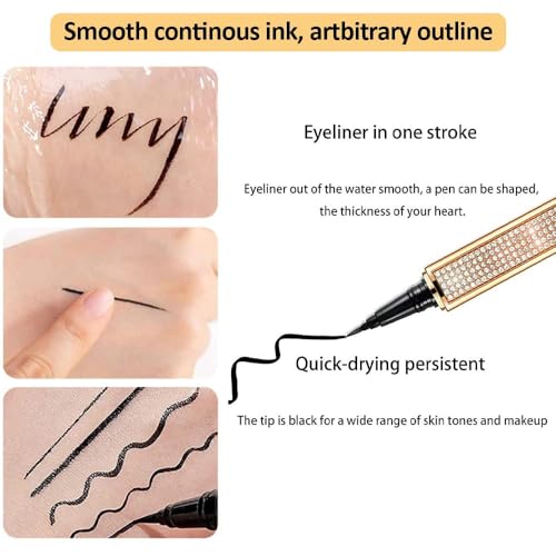Image of Pink Line Shimmery Finish Microliner Liquid Pen Eyeliner for Women | Satin Finish | Long Lasting, Waterproof & Smudge Proof Eyeliner Pen with Ultra Fine Tip - 2ML