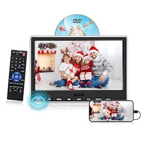 Eonon 10.1 Inch Car DVD Player with Headrest Mount, Headrest DVD Player with Headphone, Suction-Type Disc in, HDMI Input, Support USB/SD Card, AV in/Out, Last Memory, Region Free – L0327