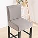 C/N Housse de Tabouret de Bar Housses de Chaise de Bar Extensible Housses chaises Hautes Tabouret de Bar Salle à Manger 4 pièces Gris