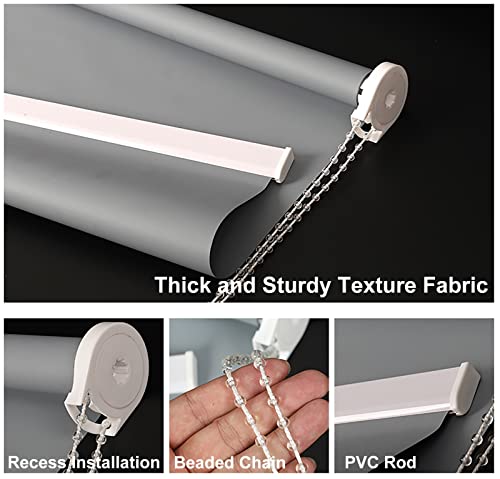 Rideau occultant pour chambre et salle de bain en vinyle durable