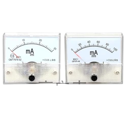 Ampèremètre analogique 85C1 aiguille stable pour contrôle DC 100 mA