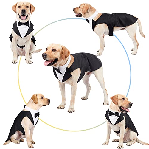 Disfraz formal de tuxedo para perro con bandanas ajustables miniatura 5