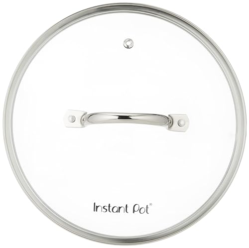 Image of Instant Pot Tempered Glass Lid, 10.2-In, Cooking Pot Lid, Stainless Steel Handle and Rim, Clear, 8 Quart (Pack of 10)
