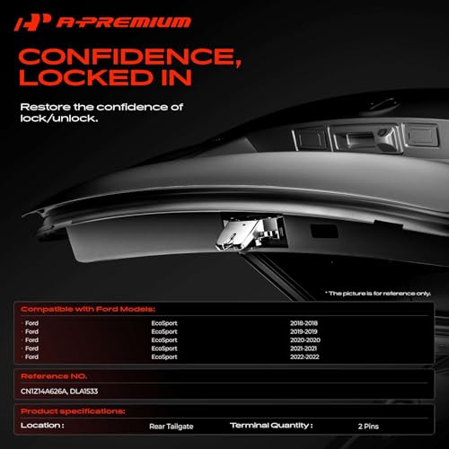Image of A-Premium Trunk Latch Compatible with Ford EcoSport 2018-2022, Rear Tailgate Lock Latch Actuator