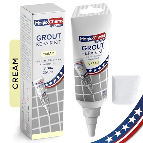 Tile Grout Repair, Cream 8.8 oz/250gr. Fast Drying Grout Repair