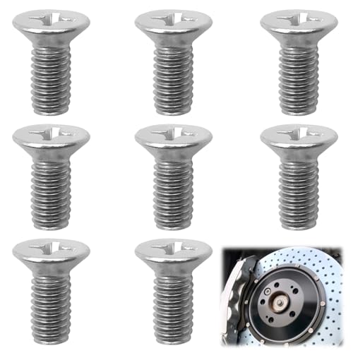 8PCS Brake Disc Rotor Retaining Screws,Stainless Steel Retaining Screws for Front and Rear,OEM 93600-06014-0h Retaining Screws Set,Compatible With Honda Acura Volkswagen Hyundai Kia Models (8 Pcs)