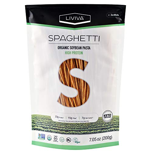 LIVIVA by Zeroodle Organic Soybean Spaghetti 7 oz (Pack of 6)
