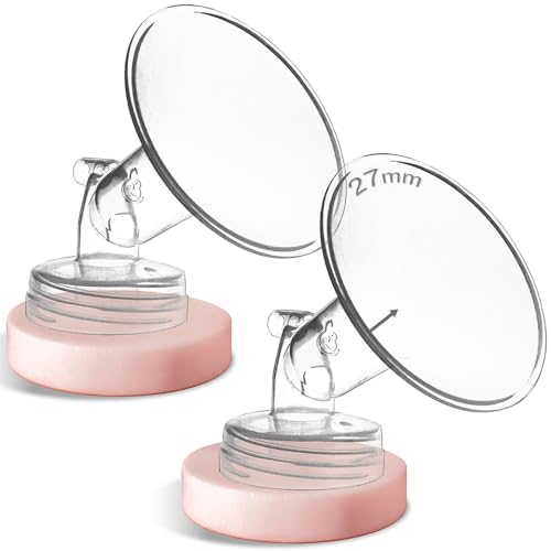 Image of Nenesupply 27mm 2 pc Flanges Compatible with Spectra S2 S1 9 Plus Synergy Gold Breastpump Replacement to Spectra Pump Parts Flange Accessories Wide Mouth Work with Valve Backflow Protector Bottle