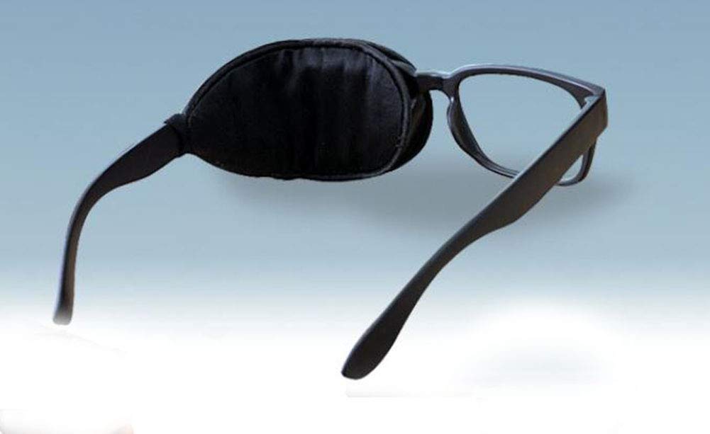 Kid/Adult Visual Acuity Recovery Silk Eye Mask Training Amblyopia Strabismus Corrected Lazy Eye Patches for Glasses(White)