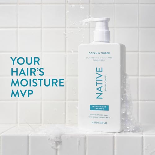 Image of Native Ocean & Timber Shampoo and Conditioner Contain Naturally Derived Ingredients | All Hair Types, Color & Treated, Fine to Dry Damaged, Sulfate & Dye Free - 2-Pack
