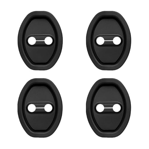 SamWinGear 4PCS Car Door Lock Silicone Cover Sound Dampening Pad Silicone Car Door Latch Lock Cover Strike Protector Universal Latch Guard Slam Stopper Shock Absorber for Interior Auto Gate Latches