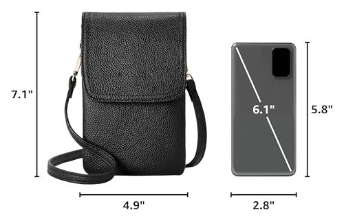 Image of BOSTANTEN Vegan Leather Crossbody Bags for Women Designer Cell Phone Bag Wallet Purses Adjustable Strap